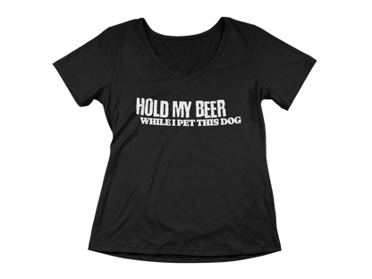 Hold My Beer While I Pet This Dog Tee
