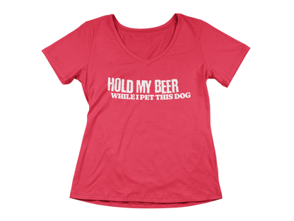 Hold My Beer While I Pet This Dog Tee