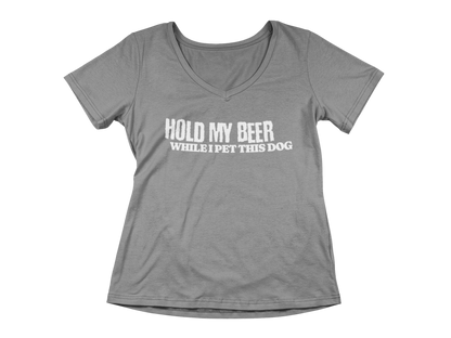 Hold My Beer While I Pet This Dog Tee