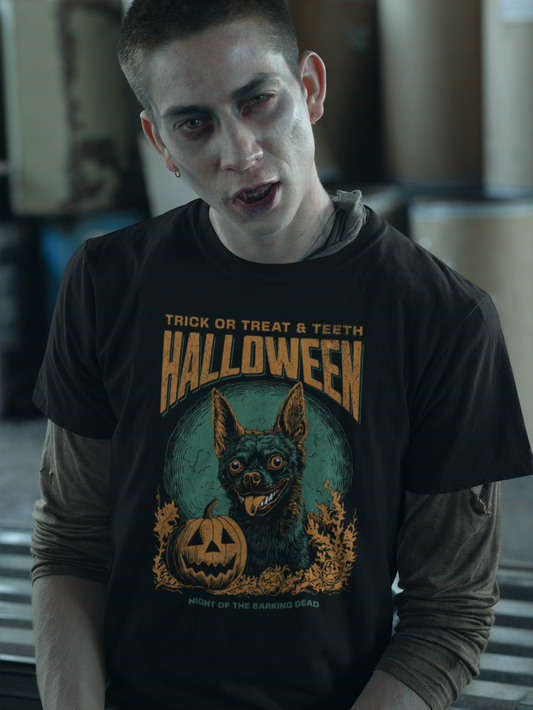 Trick or Treat & Teeth — Night of the Barking Dead Tee