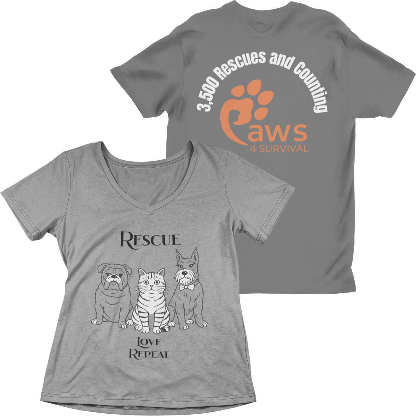 Paws 4 Survival: Rescue, Love, Repeat Tee