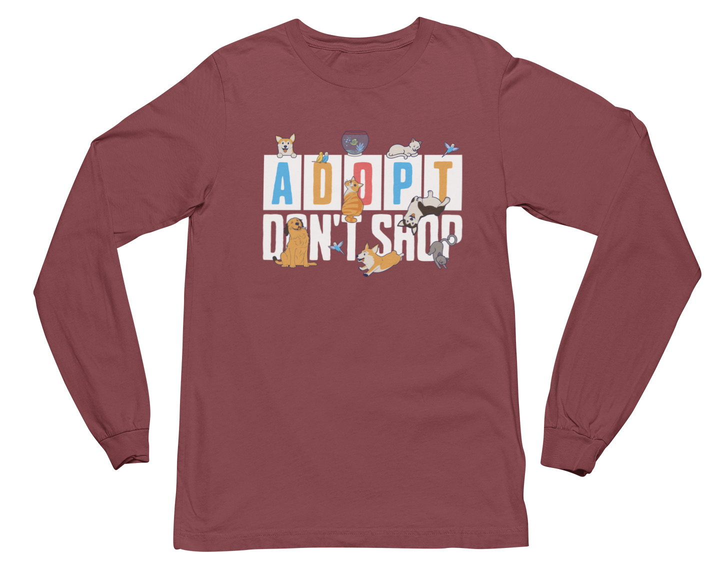 Adopt Don't Shop Long Sleeve Tee