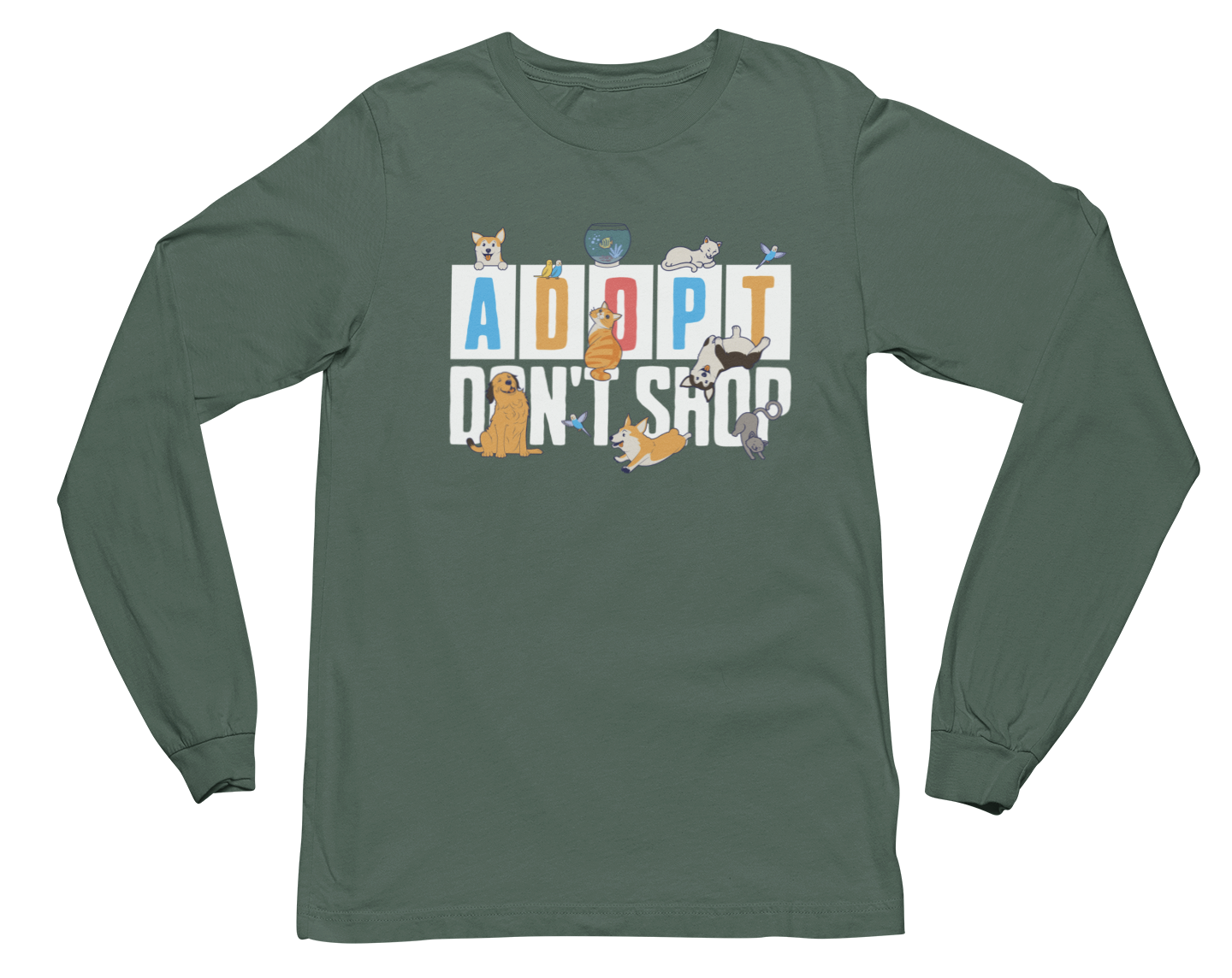 Adopt Don't Shop Long Sleeve Tee