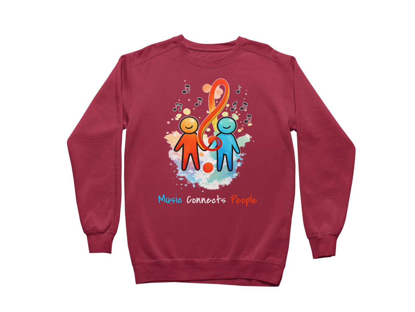 Music Connects People – Colorful Music Lover Sweatshirt