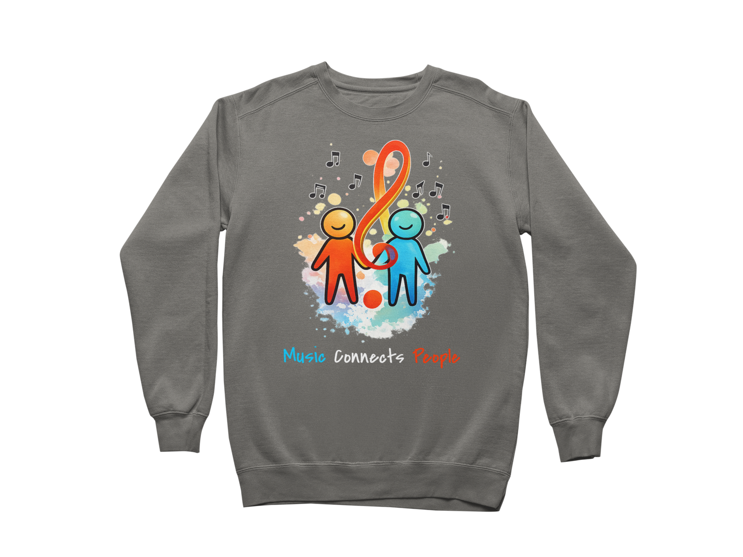 Music Connects People – Colorful Music Lover Sweatshirt