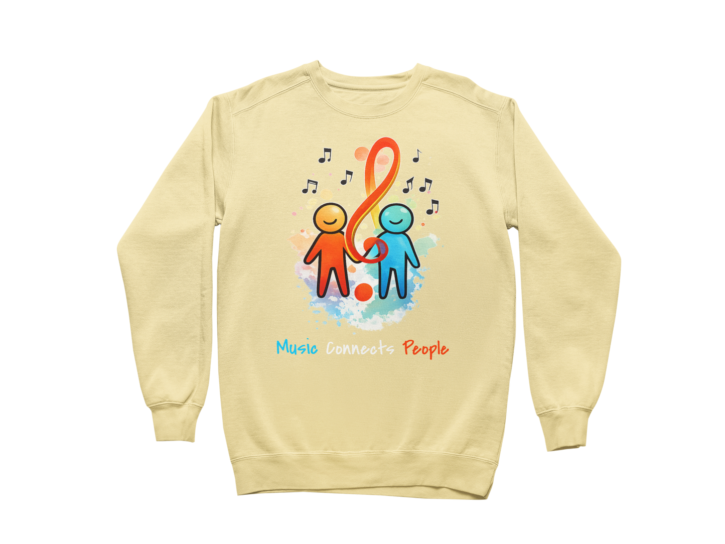 Music Connects People – Colorful Music Lover Sweatshirt