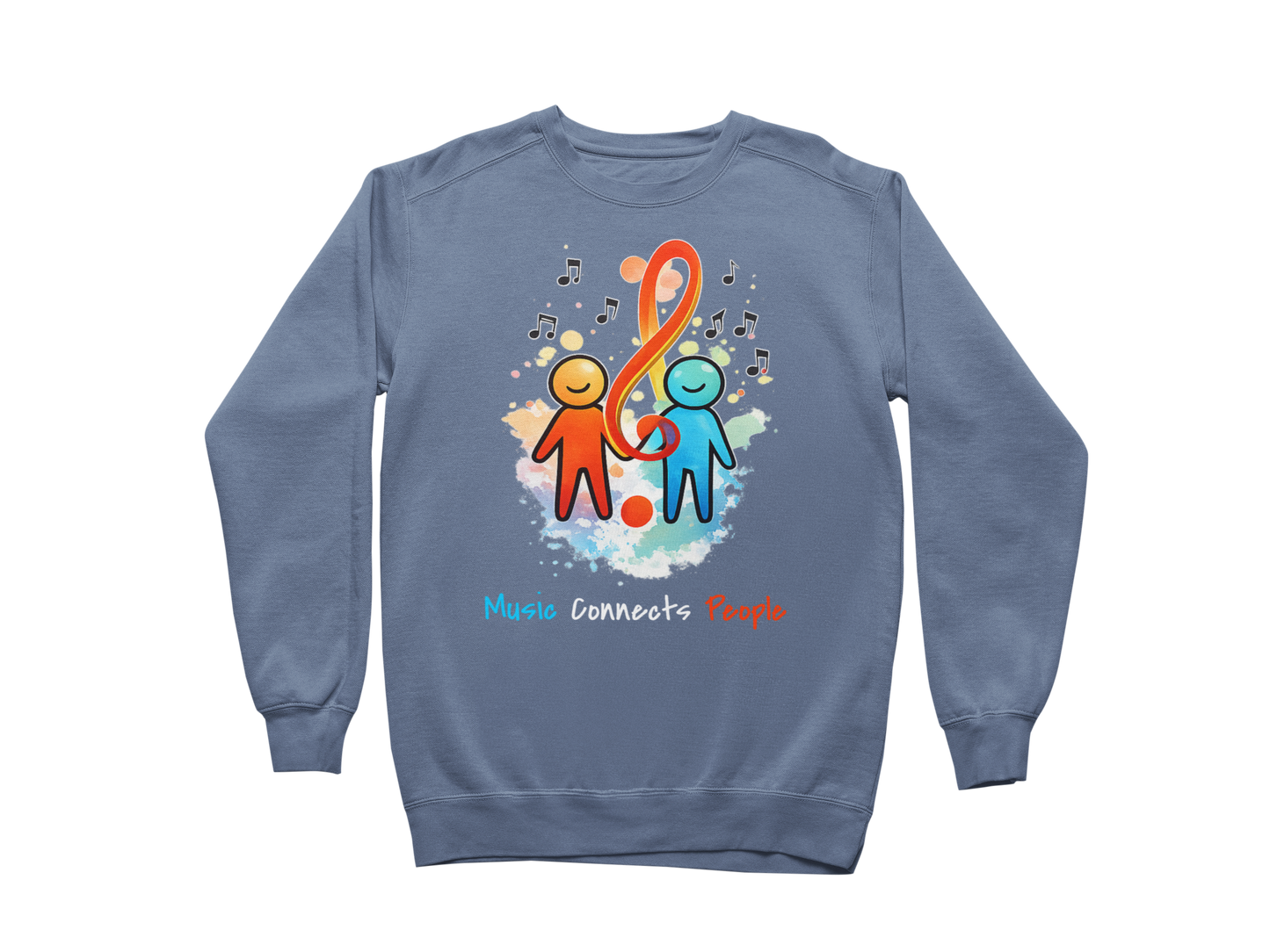 Music Connects People – Colorful Music Lover Sweatshirt