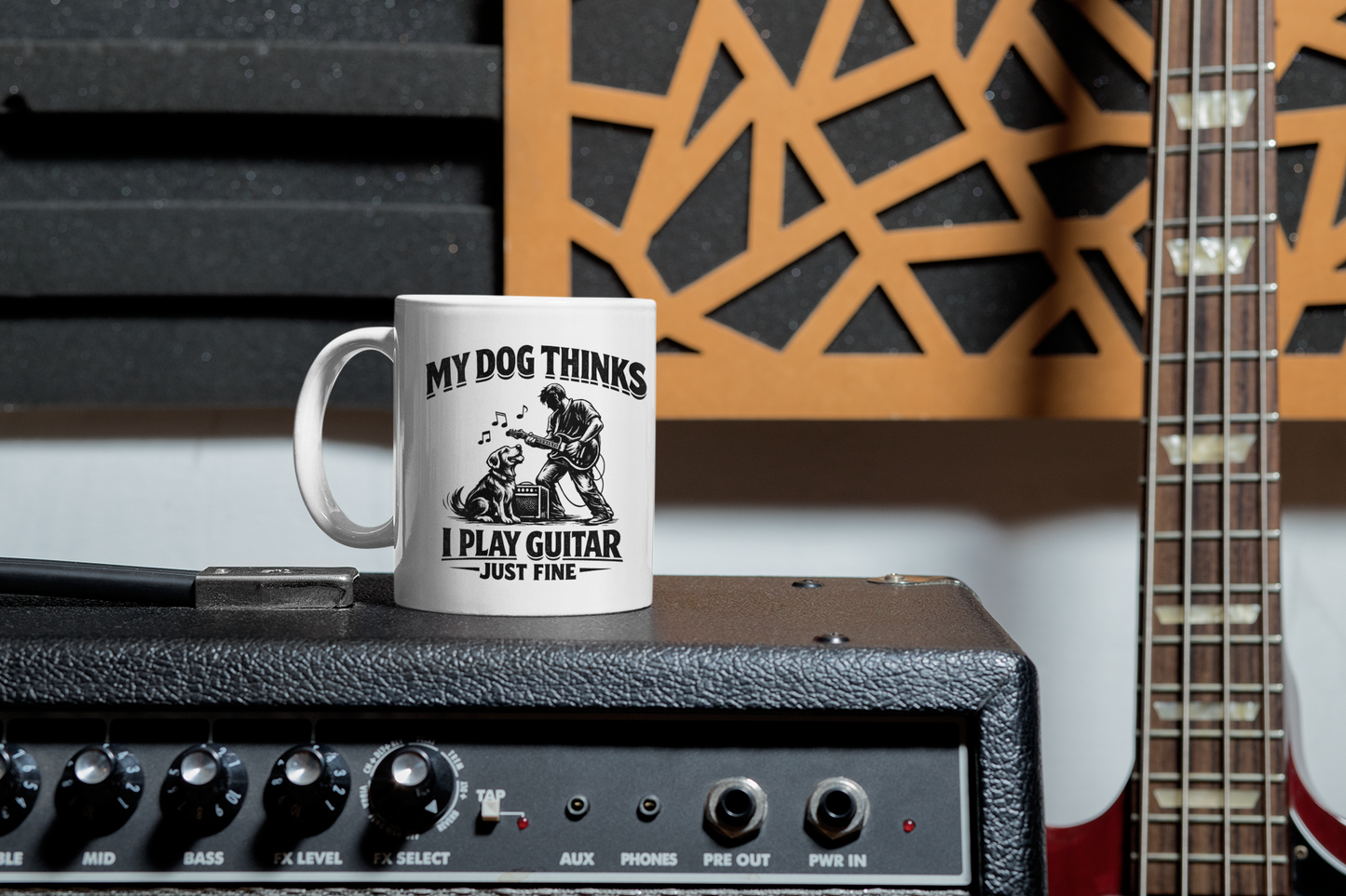 My Dog Thinks I Play Guitar Just Fine –  Mug