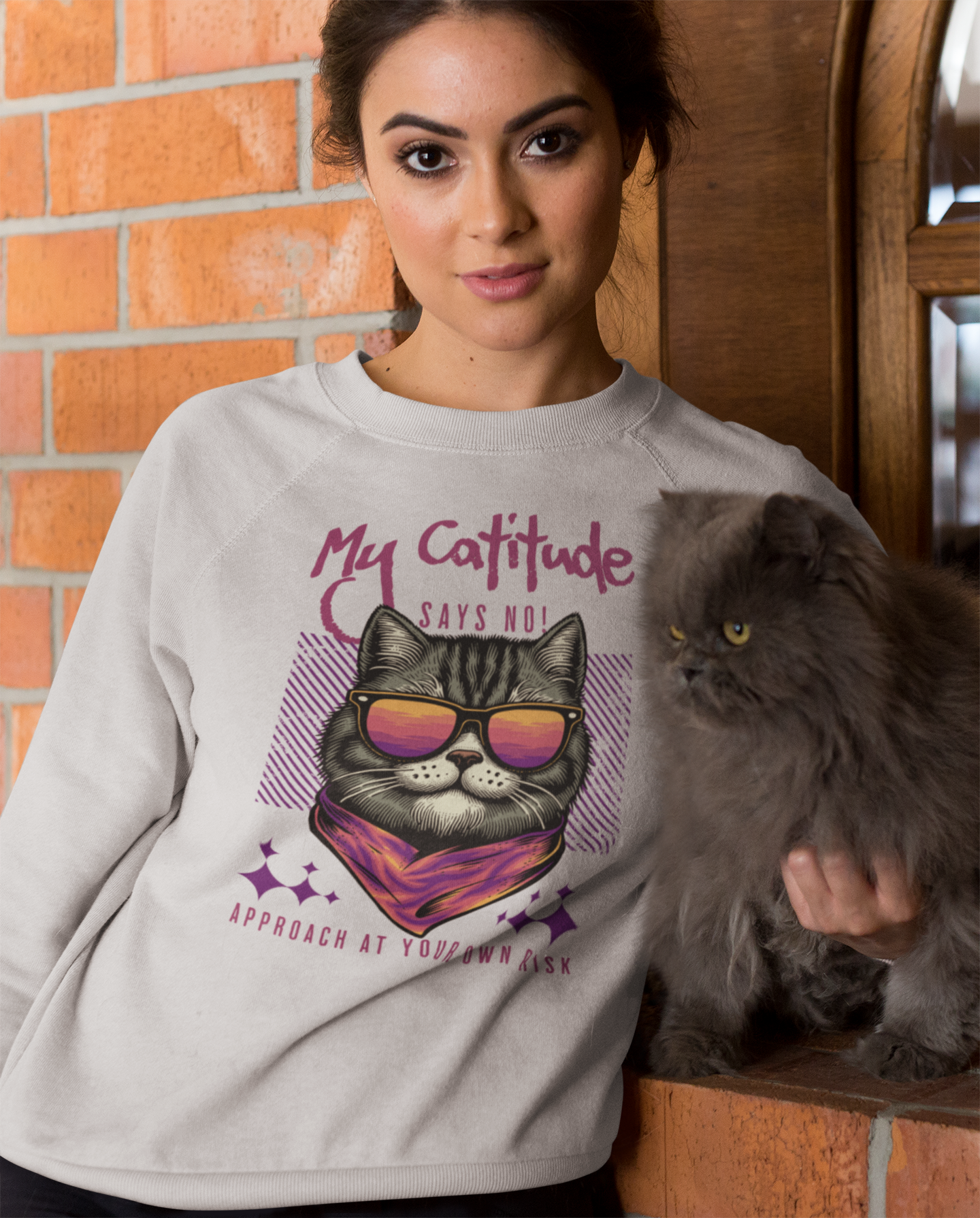 My Catitude Says No! Sweatshirt