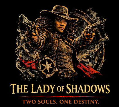 The Lady of Shadows Tee – Dark Western Duality Graphic T-Shirt
