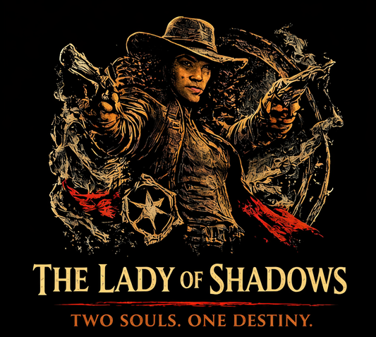 The Lady of Shadows Tee – Dark Western Duality Graphic T-Shirt