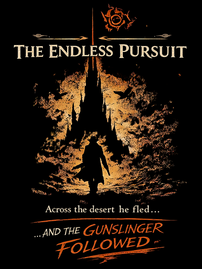 The Endless Pursuit Tee – Dark Western Journey Graphic T-Shirt
