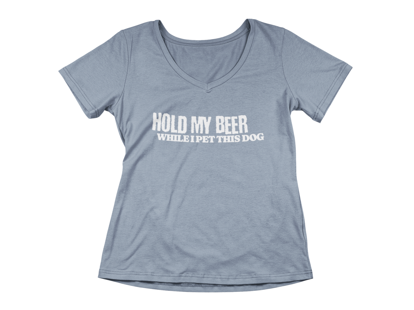 Hold My Beer While I Pet This Dog Women’s V-Neck