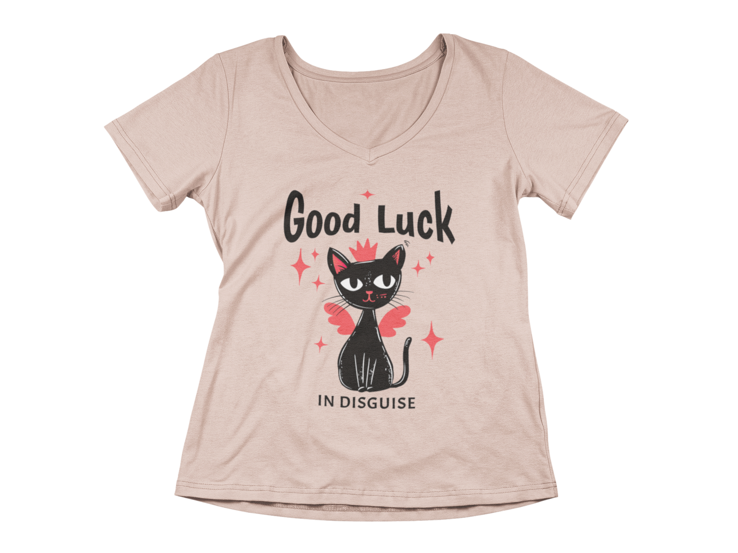 Good Luck in Disguise  Woman's V-Neck Tee