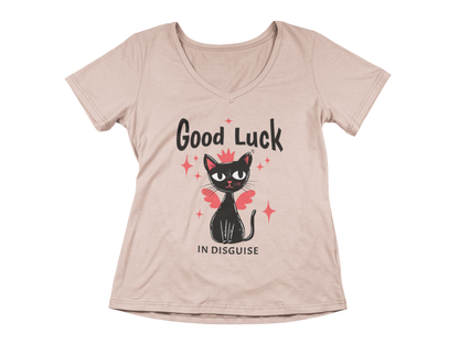 Good Luck in Disguise  Woman's V-Neck Tee