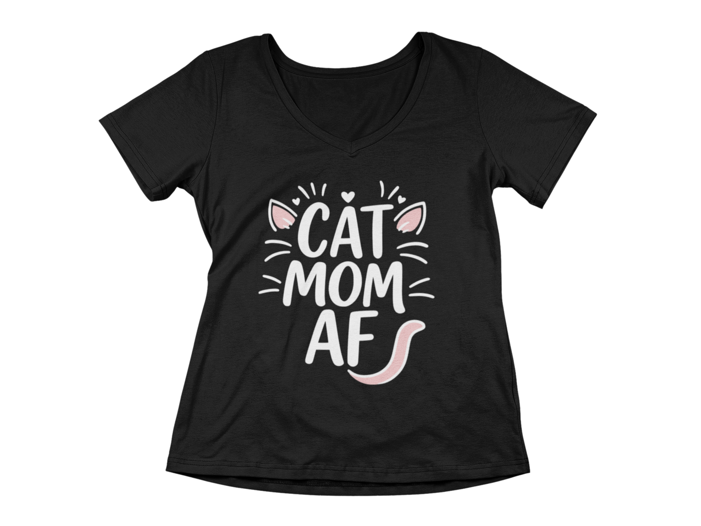 Cat Mom AF Women’s V-Neck