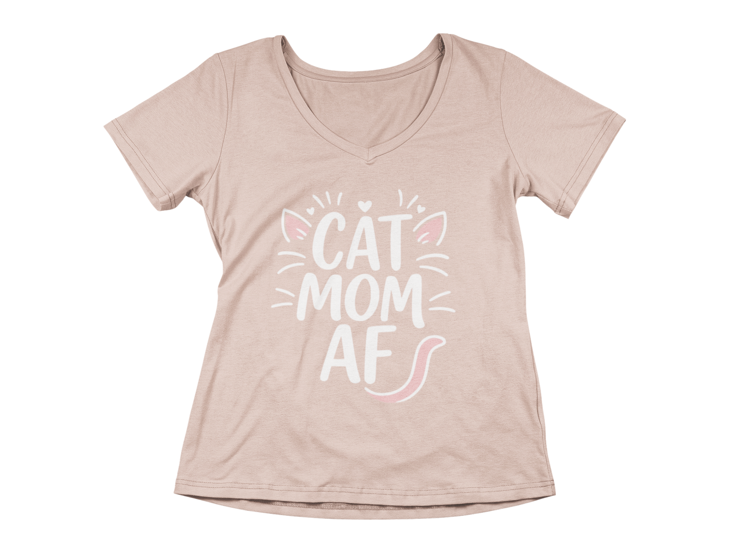 Cat Mom AF Women’s V-Neck