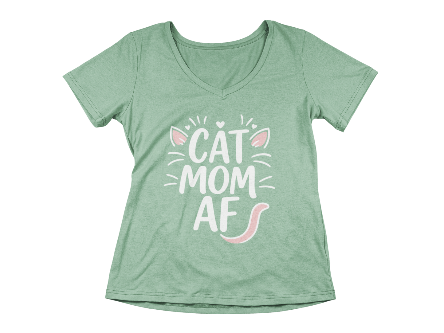 Cat Mom AF Women’s V-Neck