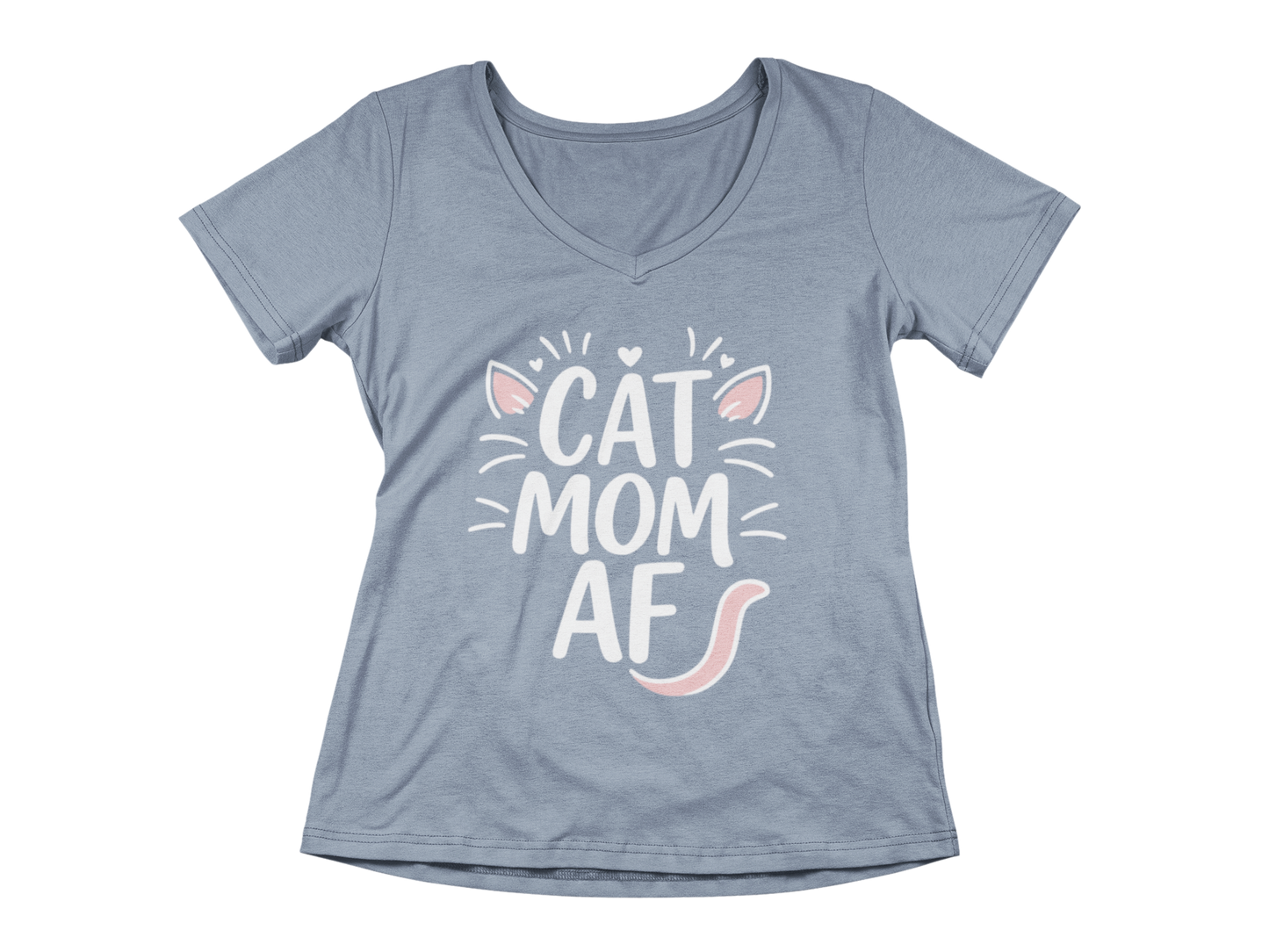 Cat Mom AF Women’s V-Neck