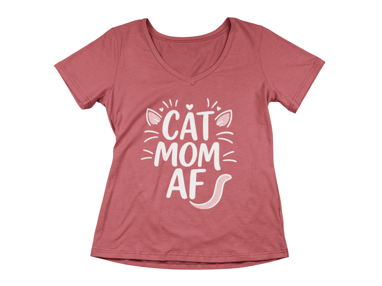 Cat Mom AF Women’s V-Neck
