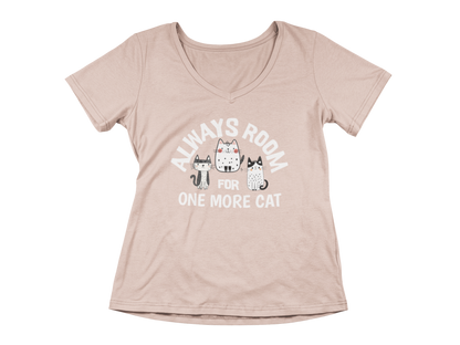 Always Room For One More Cat Woman's V-Neck Tee