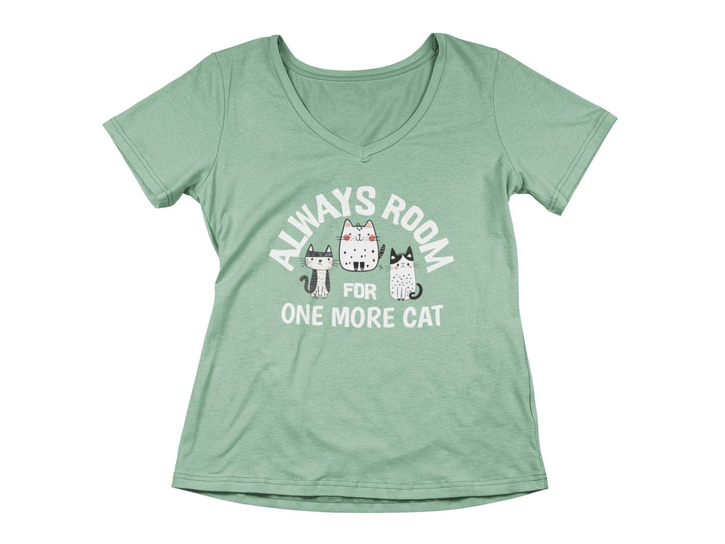 Always Room For One More Cat Woman's V-Neck Tee