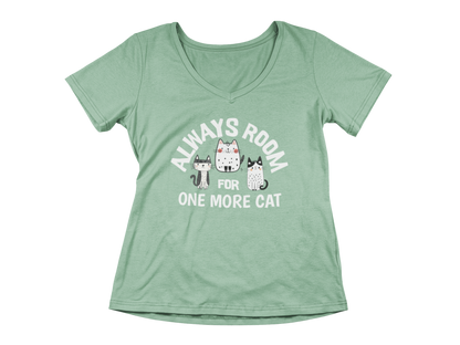 Always Room For One More Cat Woman's V-Neck Tee