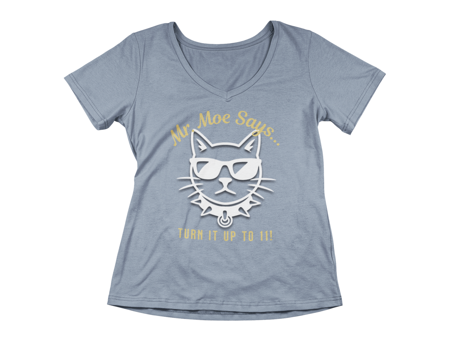 Mr. Moe Says - Turn It Up To 11! Women's V-Neck