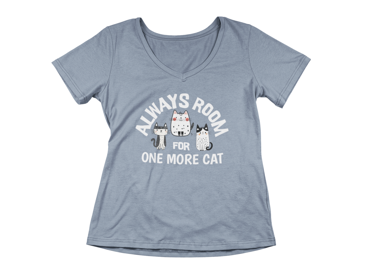 Always Room For One More Cat Woman's V-Neck Tee