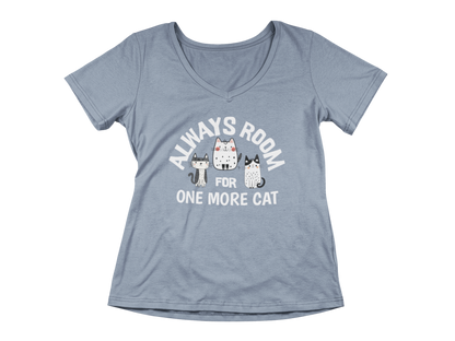 Always Room For One More Cat Woman's V-Neck Tee