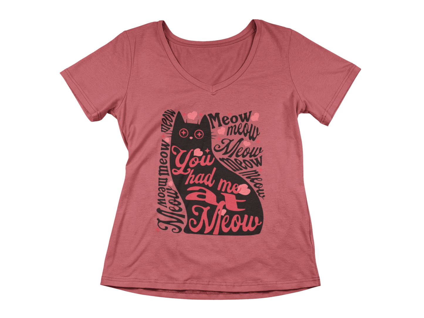 You Had Me at Meow Women's V-Neck Tee
