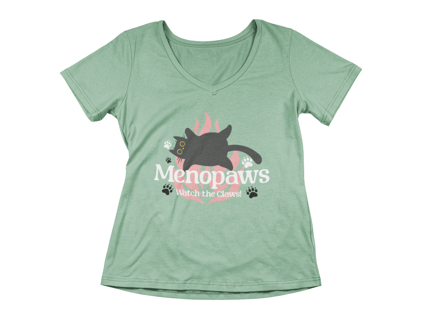 Menopaws – Watch the Claws! Women’s V-Neck