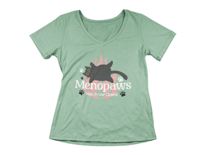 Menopaws – Watch the Claws! Women’s V-Neck
