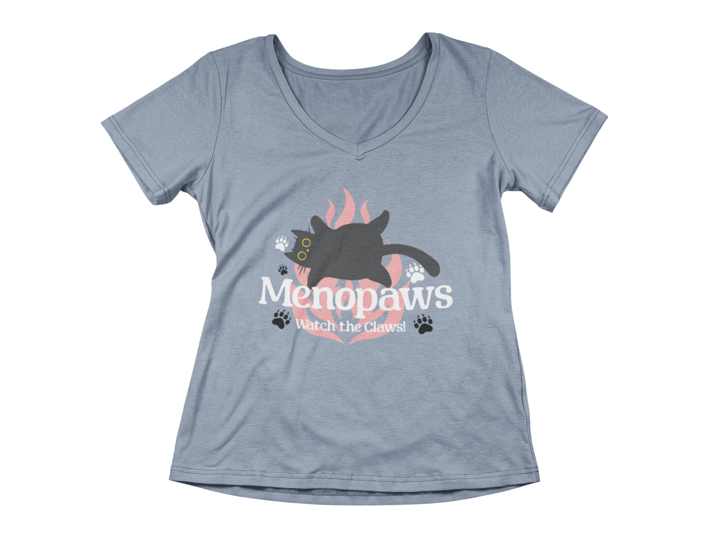Menopaws – Watch the Claws! Women’s V-Neck