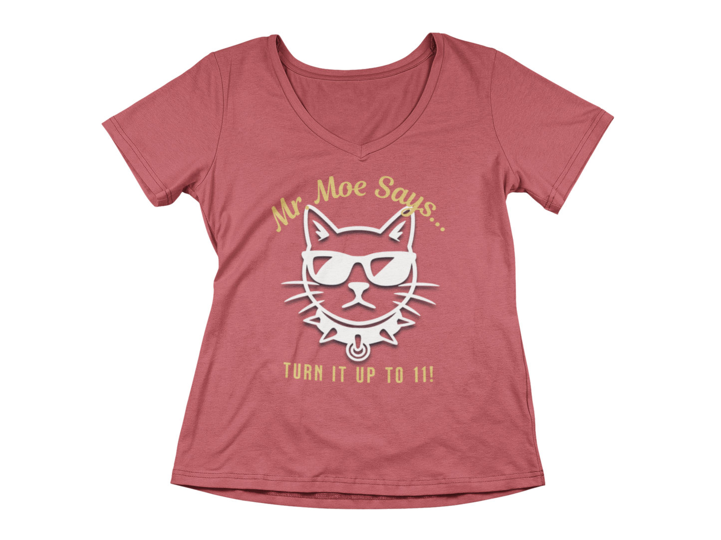 Mr. Moe Says - Turn It Up To 11! Women's V-Neck