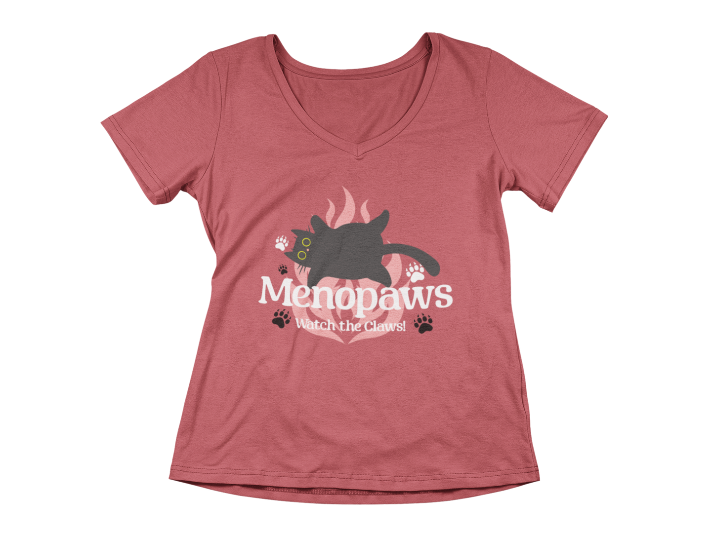 Menopaws – Watch the Claws! Women’s V-Neck