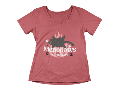 Menopaws – Watch the Claws! Women’s V-Neck