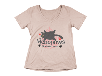 Menopaws – Watch the Claws! Women’s V-Neck