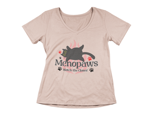 Menopaws – Watch the Claws! Women’s V-Neck