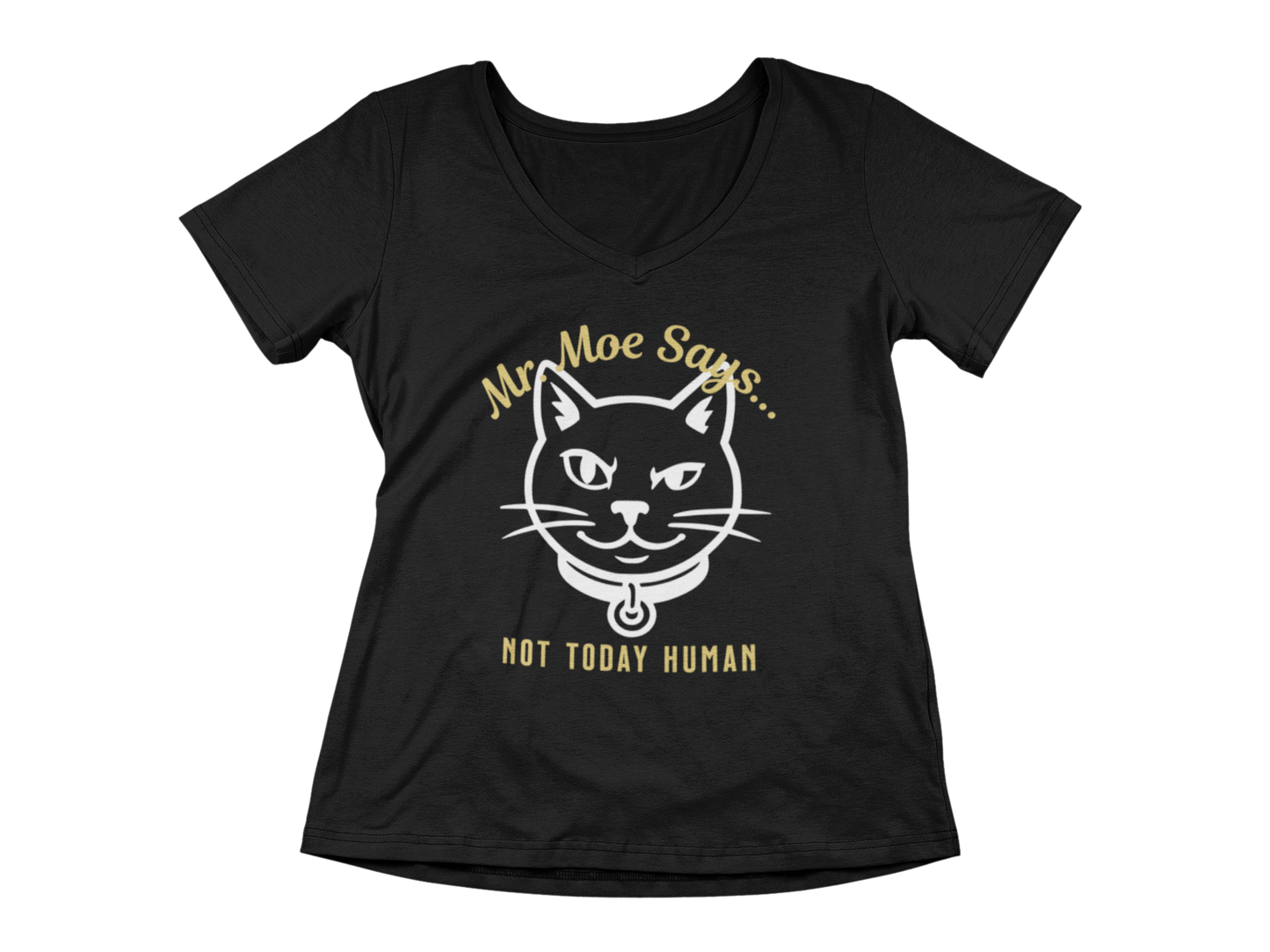 Mr. Moe Says - Not Today Human Women’s V-Neck