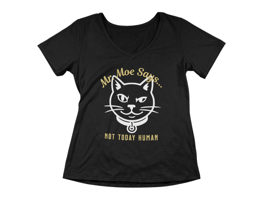 Mr. Moe Says - Not Today Human Women’s V-Neck