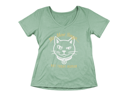 Mr. Moe Says - Not Today Human Women’s V-Neck