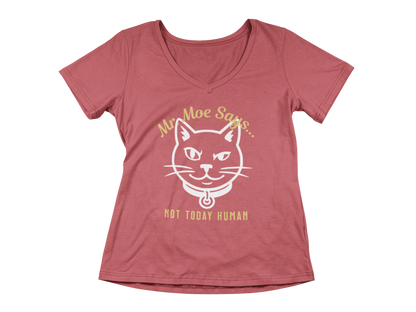 Mr. Moe Says - Not Today Human Women’s V-Neck