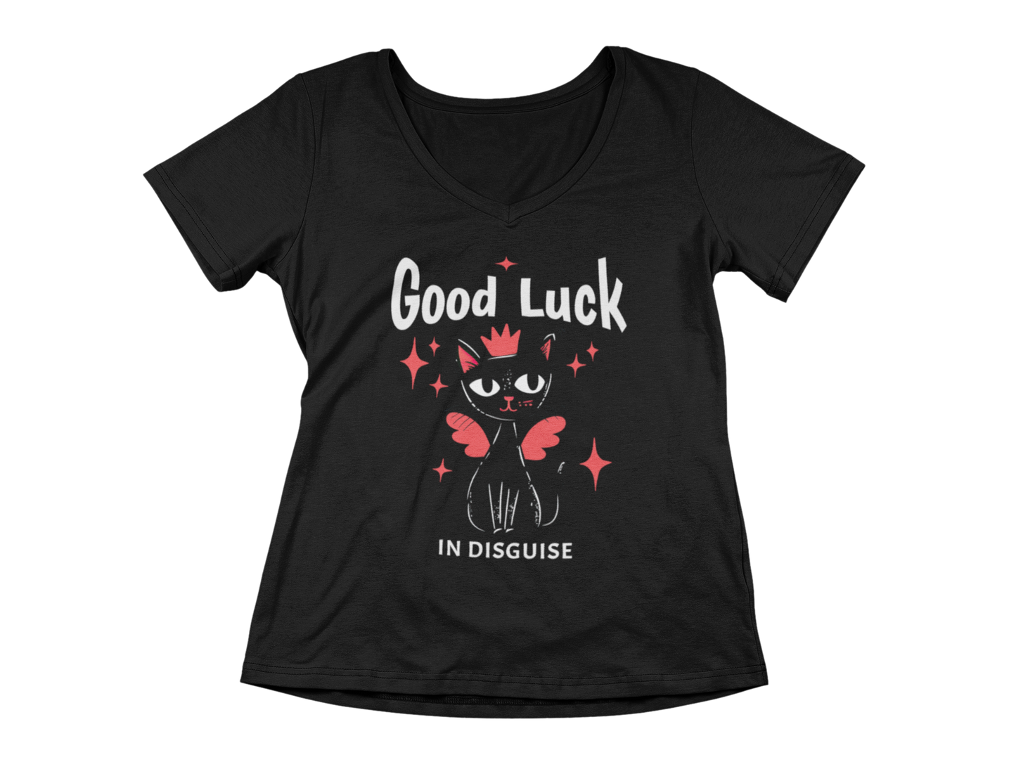Good Luck in Disguise  Woman's V-Neck Tee