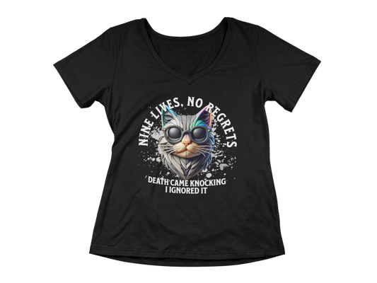 Nine Lives, No Regrets Women’s V-Neck