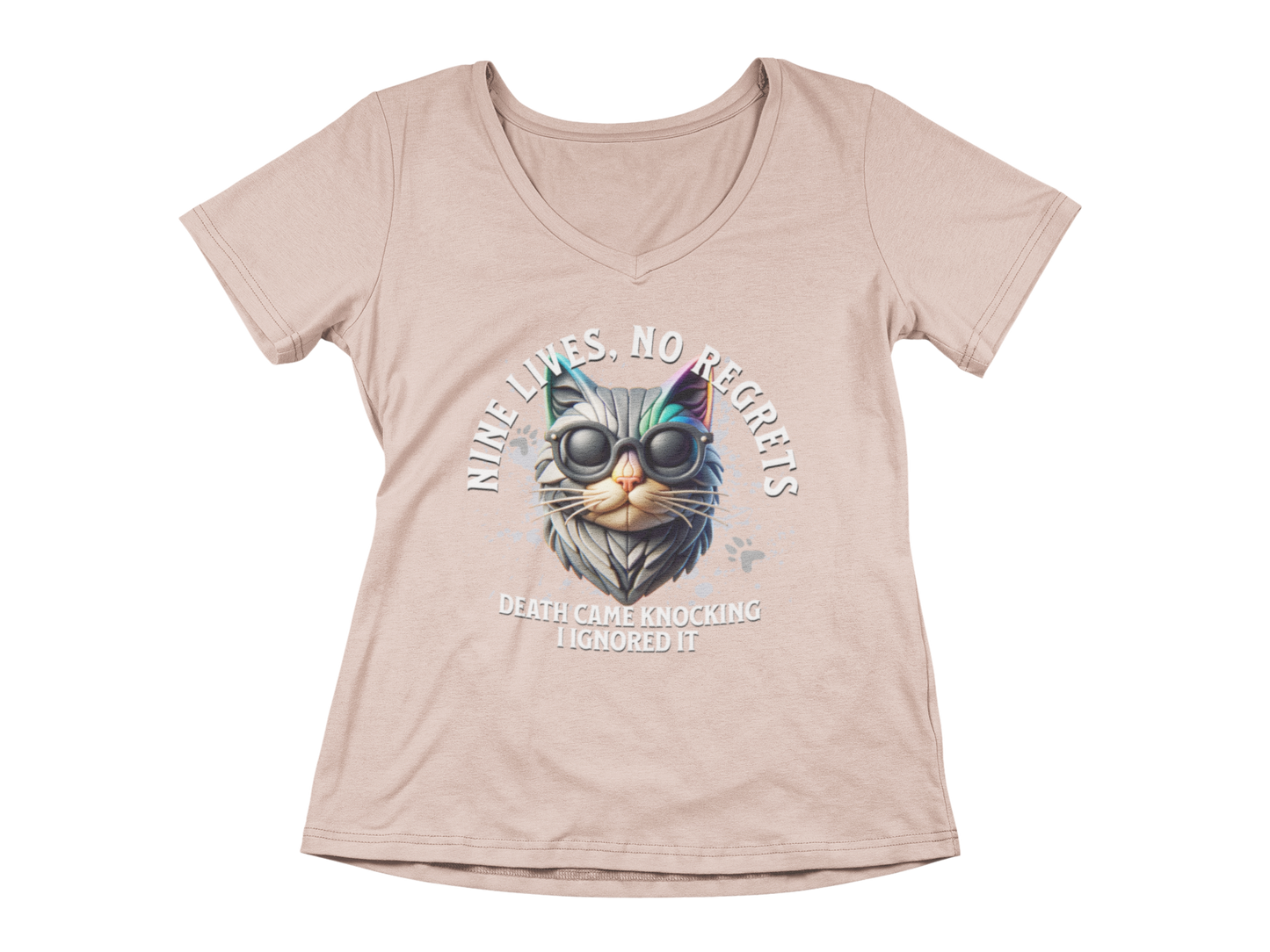 Nine Lives, No Regrets Women’s V-Neck