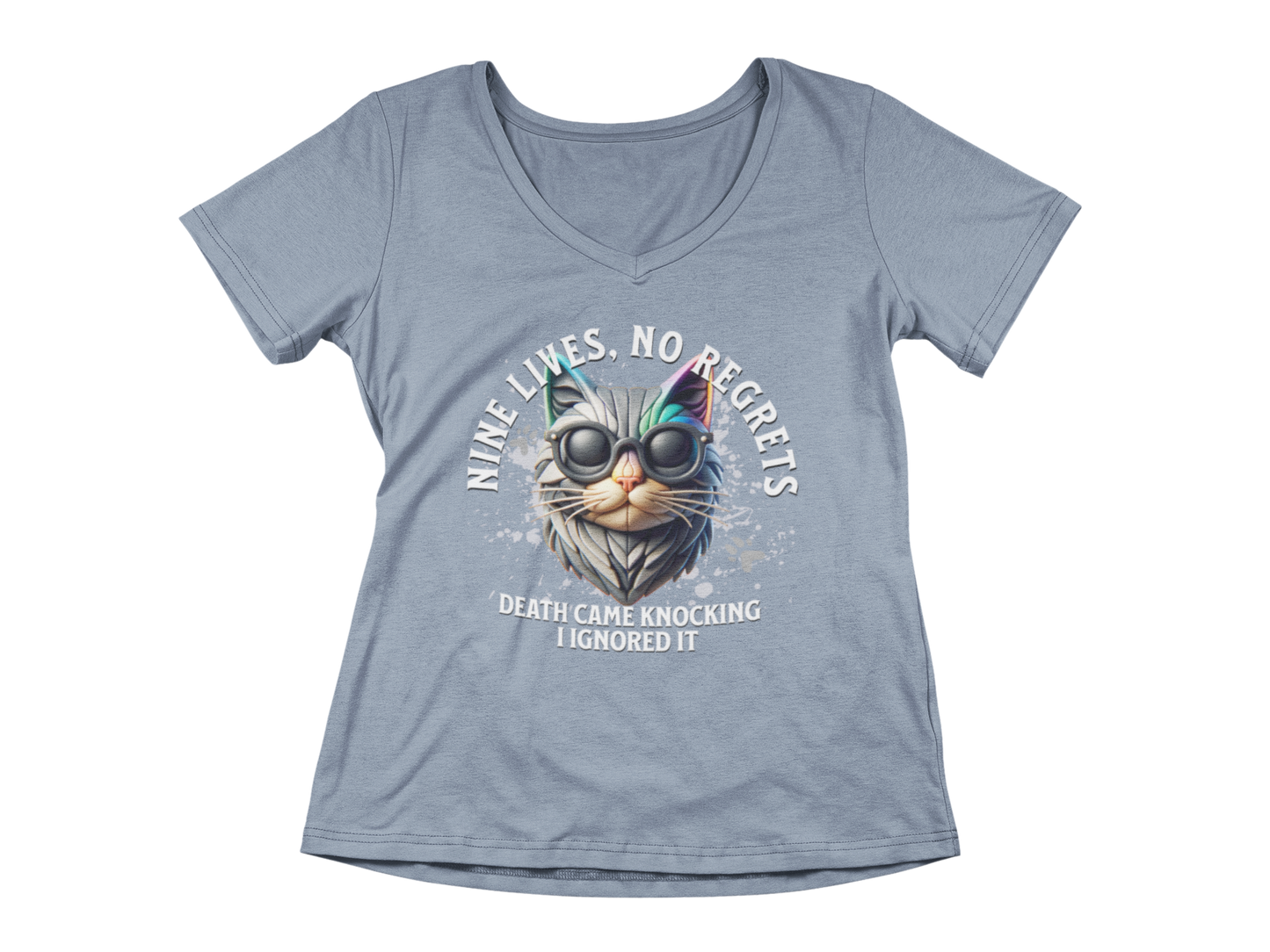 Nine Lives, No Regrets Women’s V-Neck
