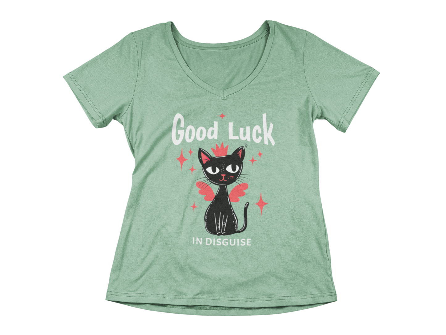 Good Luck in Disguise  Woman's V-Neck Tee