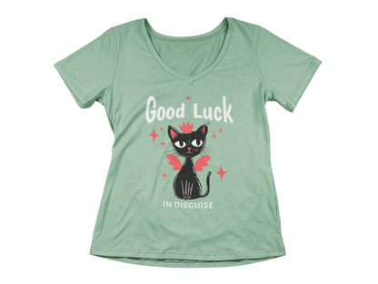 Good Luck in Disguise  Woman's V-Neck Tee