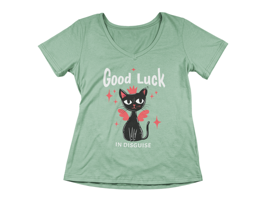 Good Luck in Disguise  Woman's V-Neck Tee